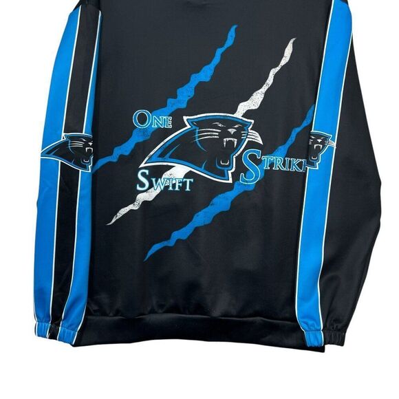 NFL Carolina Panthers Hoodie Mens Size XL Black Blue One Swift Strike Sweatshirt - Picture 7 of 8